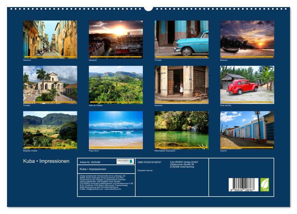 Kuba • Impressionen (CALVENDO Premium Wandkalender 2026)