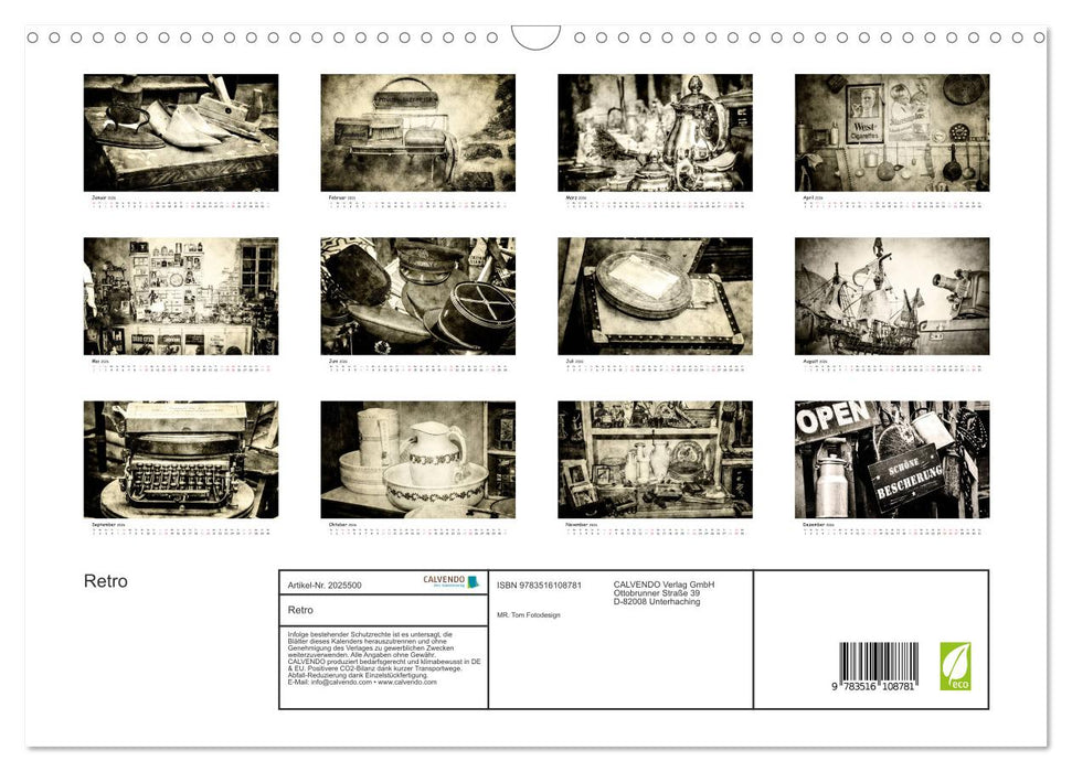 Retro (CALVENDO Wandkalender 2026)