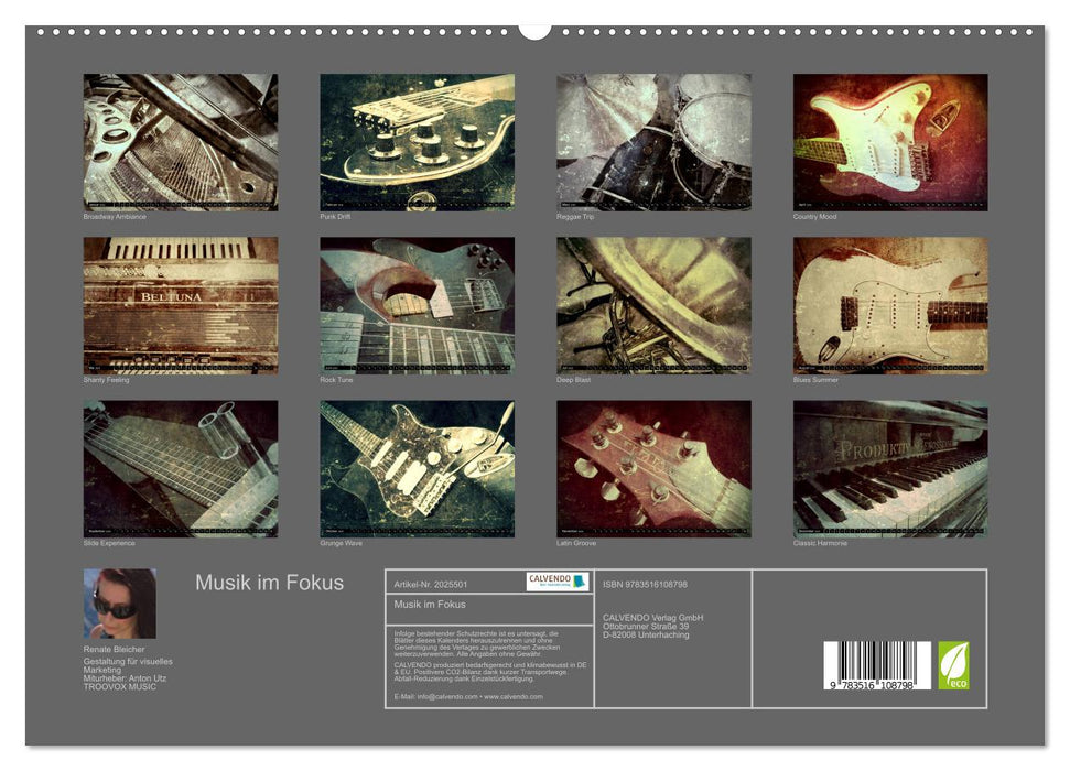 Musik im Fokus (CALVENDO Premium Wandkalender 2026)