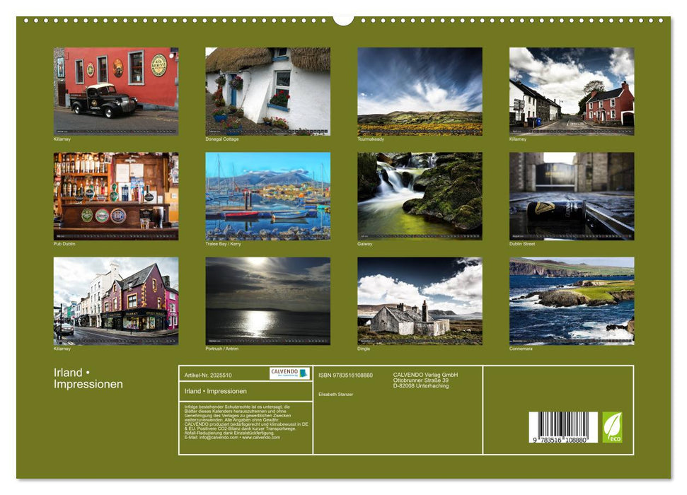Irland • Impressionen (CALVENDO Premium Wandkalender 2026)