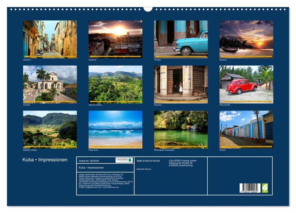 Kuba • Impressionen (CALVENDO Wandkalender 2026)