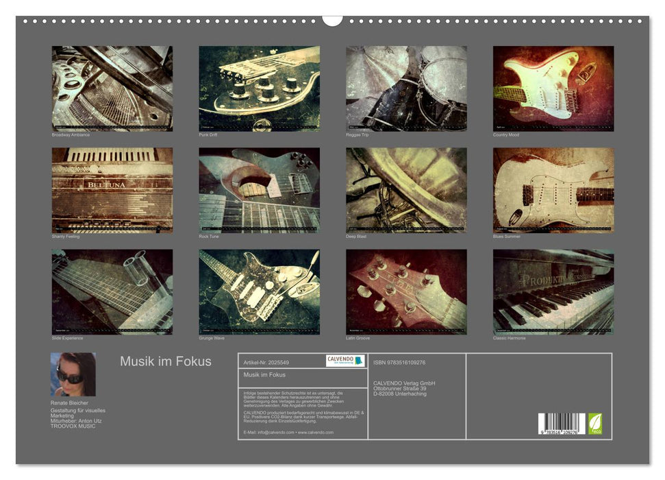 Musik im Fokus (CALVENDO Wandkalender 2026)
