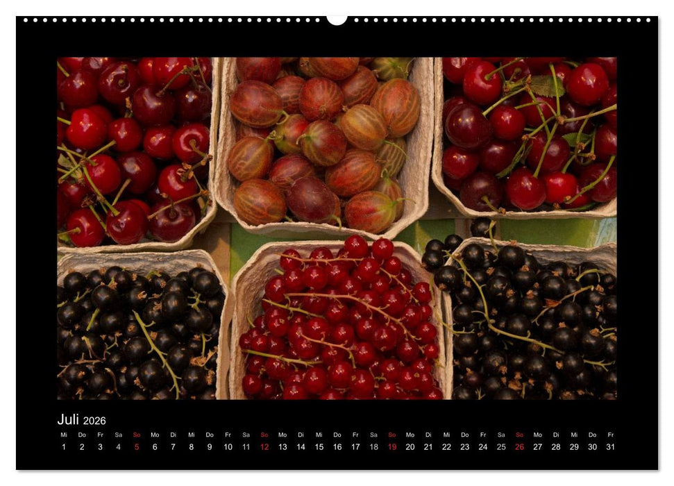 essbar – Buntes Obst und Gemüse (CALVENDO Premium Wandkalender 2026)