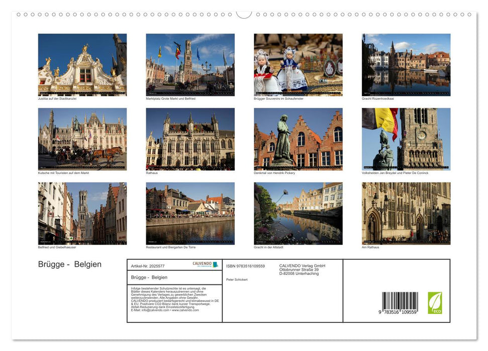 Brügge - Belgien (CALVENDO Premium Wandkalender 2026)