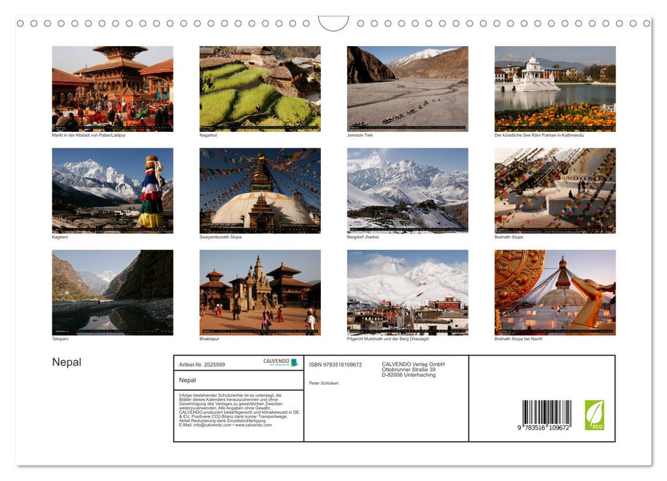 Nepal (CALVENDO Wandkalender 2026)