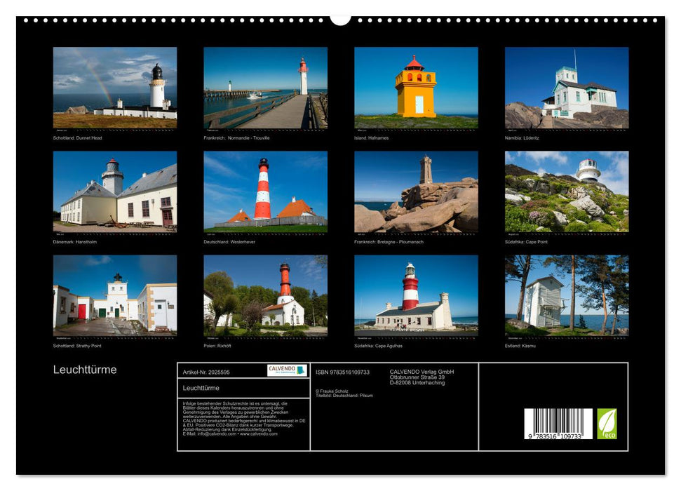 Leuchttürme (CALVENDO Premium Wandkalender 2026)