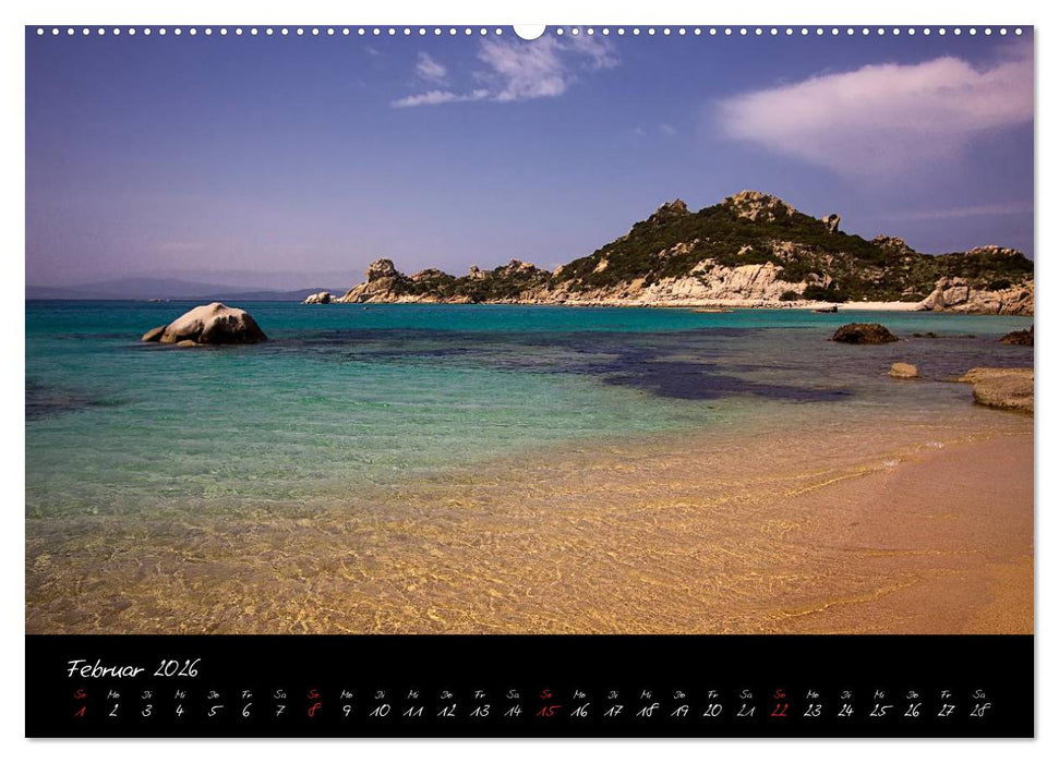 Blaues Sardinien (CALVENDO Premium Wandkalender 2026)