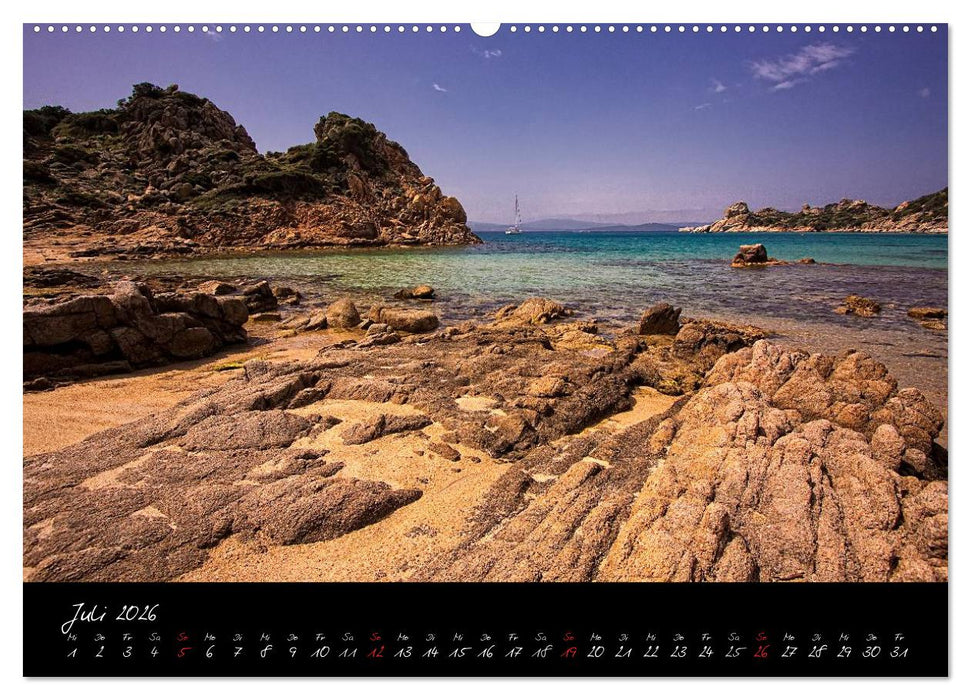 Blaues Sardinien (CALVENDO Premium Wandkalender 2026)