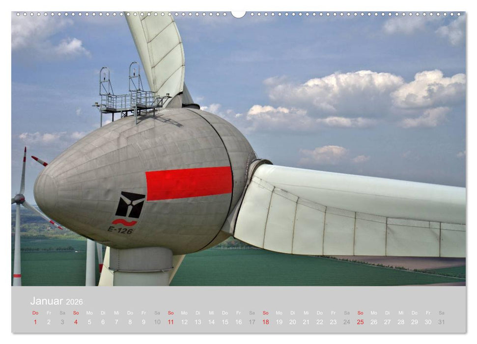 Windkraftanlagen aus der Luft fotografiert (CALVENDO Wandkalender 2026)