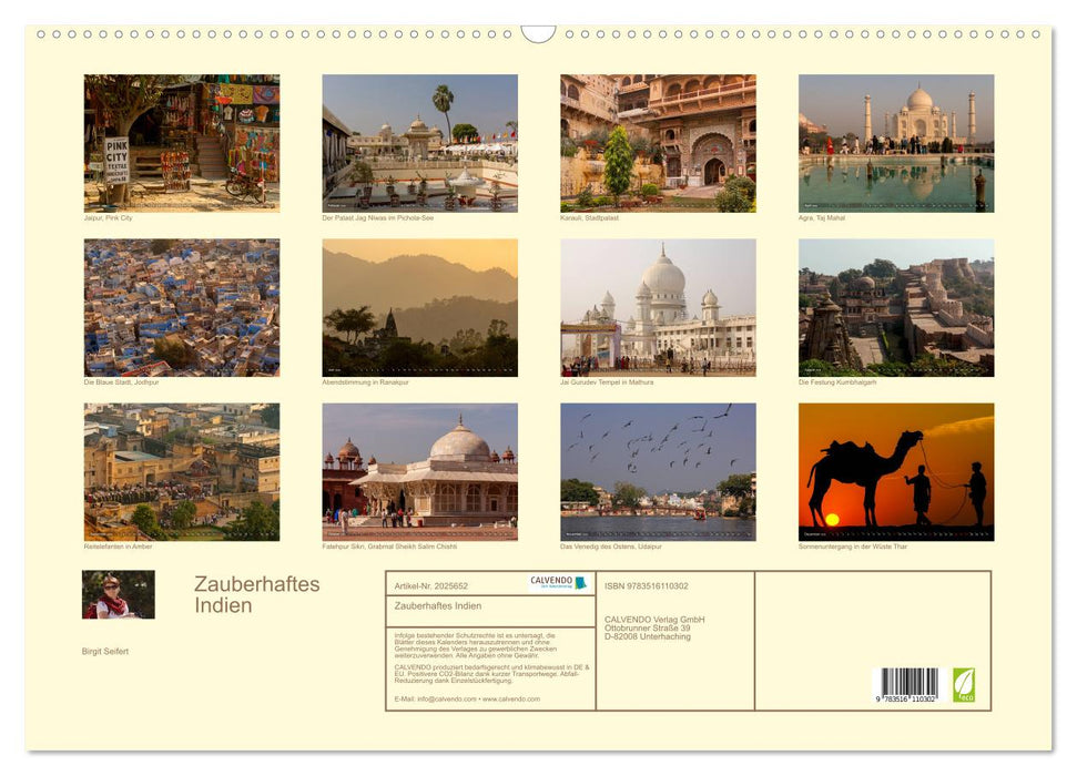 Zauberhaftes Indien (CALVENDO Wandkalender 2026)