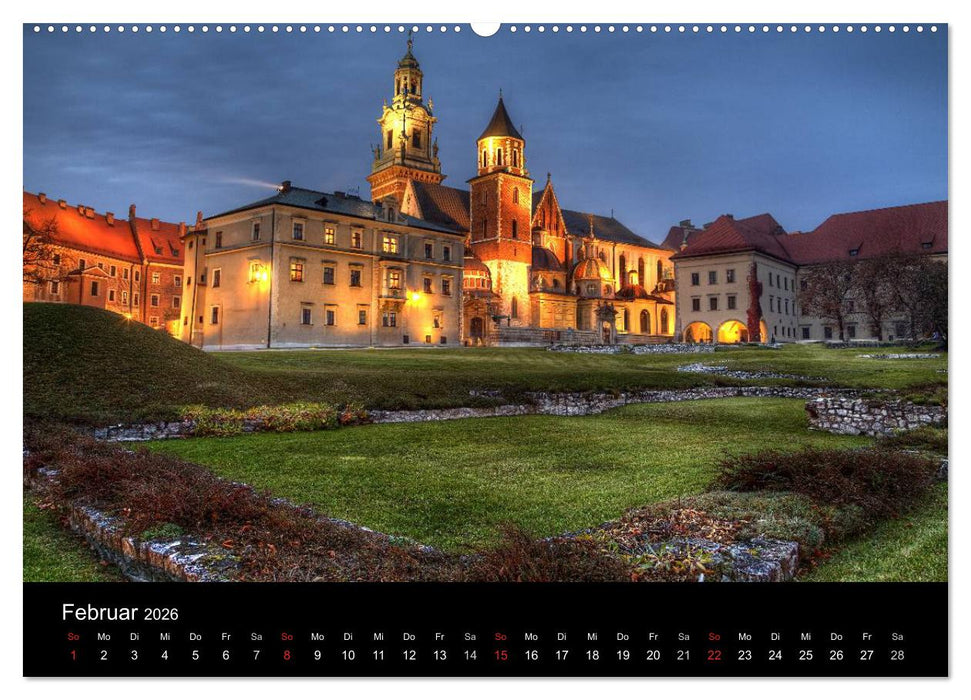 Europäische Städte bei Nacht (CALVENDO Wandkalender 2026)