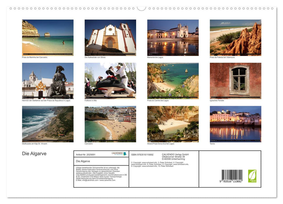 Die Algarve (CALVENDO Premium Wandkalender 2026)