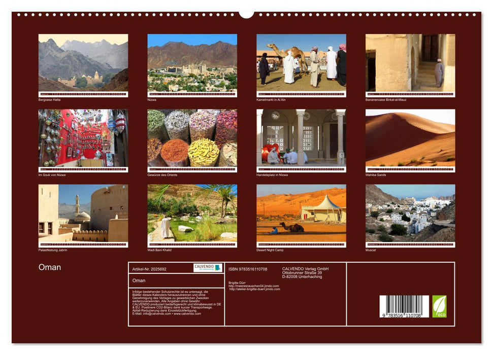 Oman (CALVENDO Premium Wandkalender 2026)