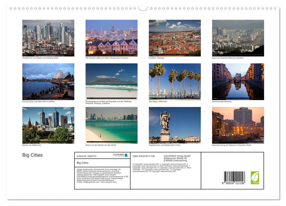 Big Cities (CALVENDO Premium Wandkalender 2026)