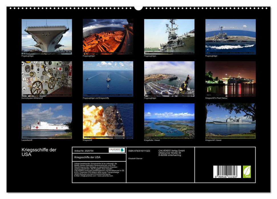 Kriegsschiffe der USA (CALVENDO Premium Wandkalender 2026)