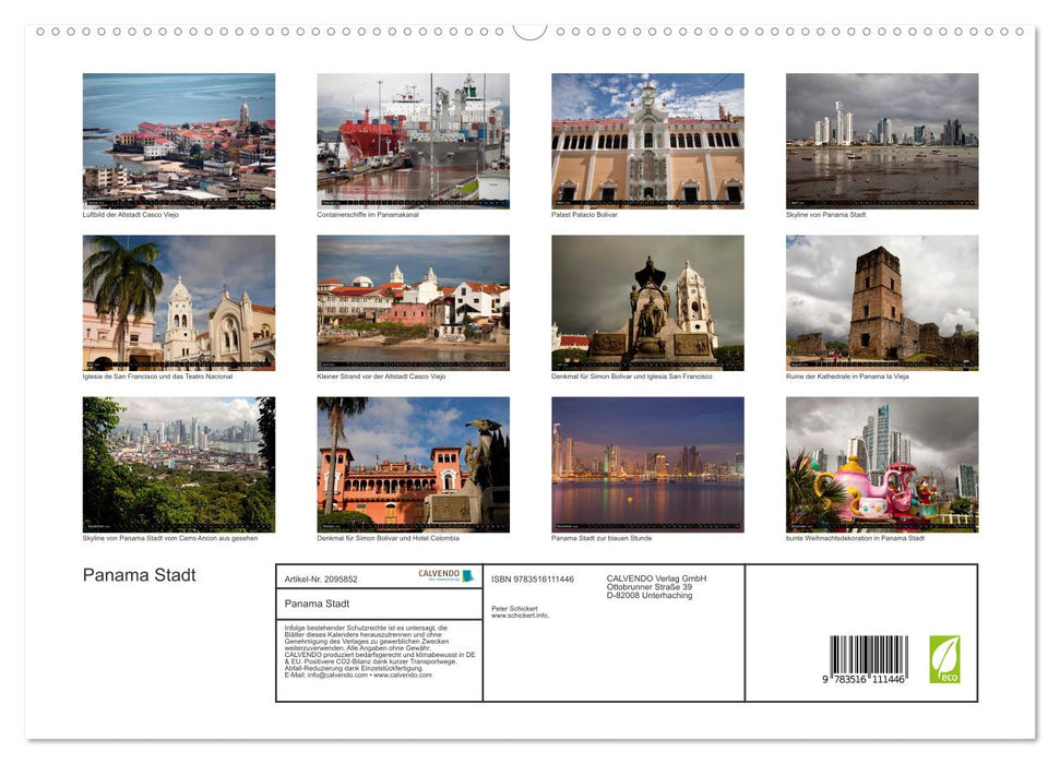 Panama Stadt (CALVENDO Premium Wandkalender 2026)