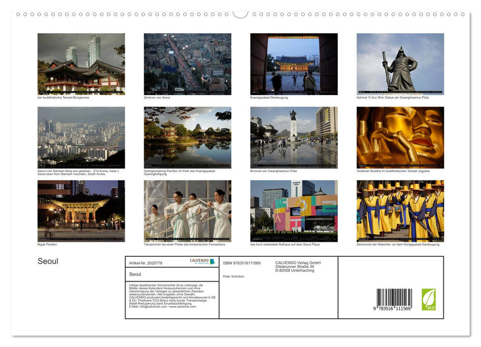 Seoul (CALVENDO Premium Wandkalender 2026)