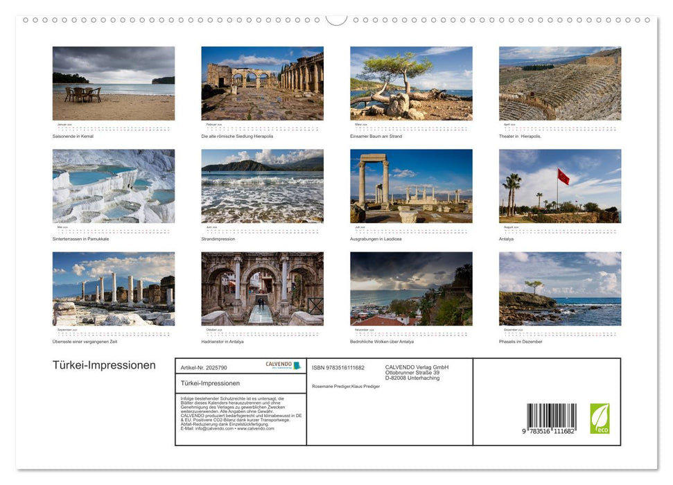 Türkei-Impressionen (CALVENDO Premium Wandkalender 2026)