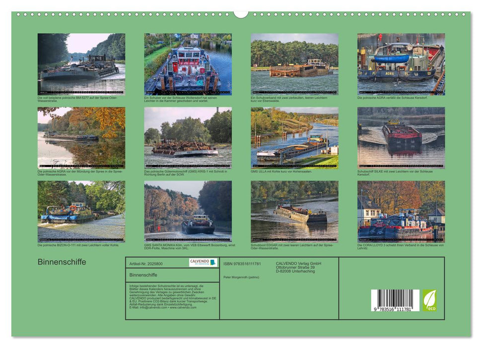 Binnenschiffe (CALVENDO Premium Wandkalender 2026)