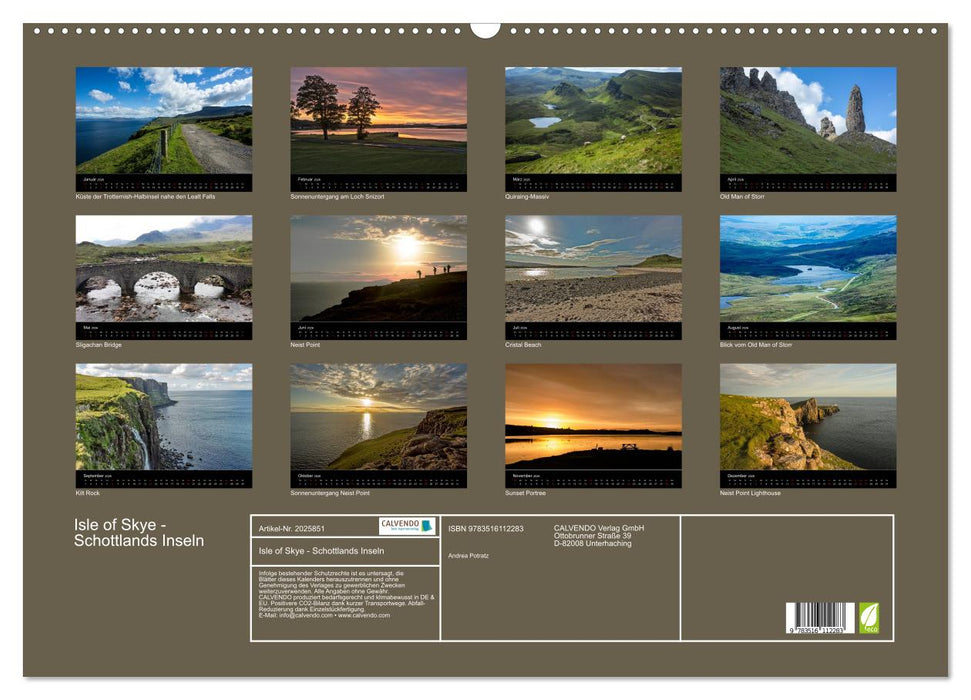 Isle of Skye - Schottlands Inseln (CALVENDO Wandkalender 2026)