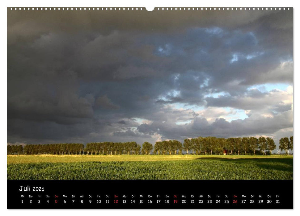 Ostfriesland - Land und Wetter (CALVENDO Premium Wandkalender 2026)