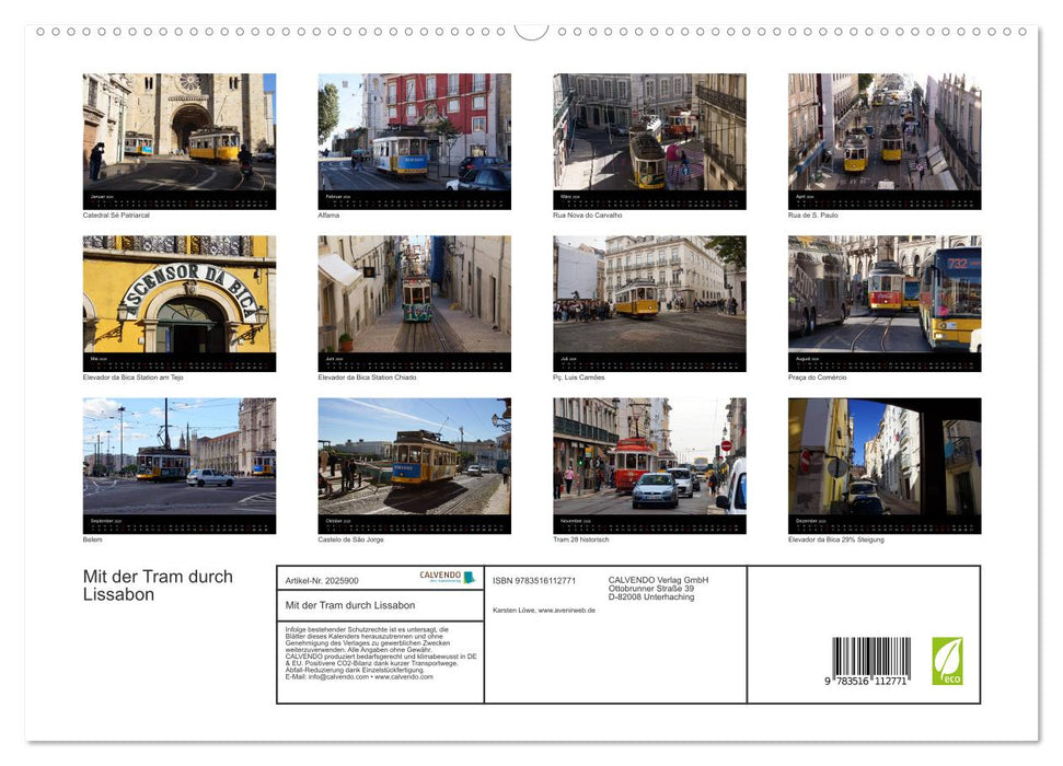 Mit der Tram durch Lissabon (CALVENDO Premium Wandkalender 2026)
