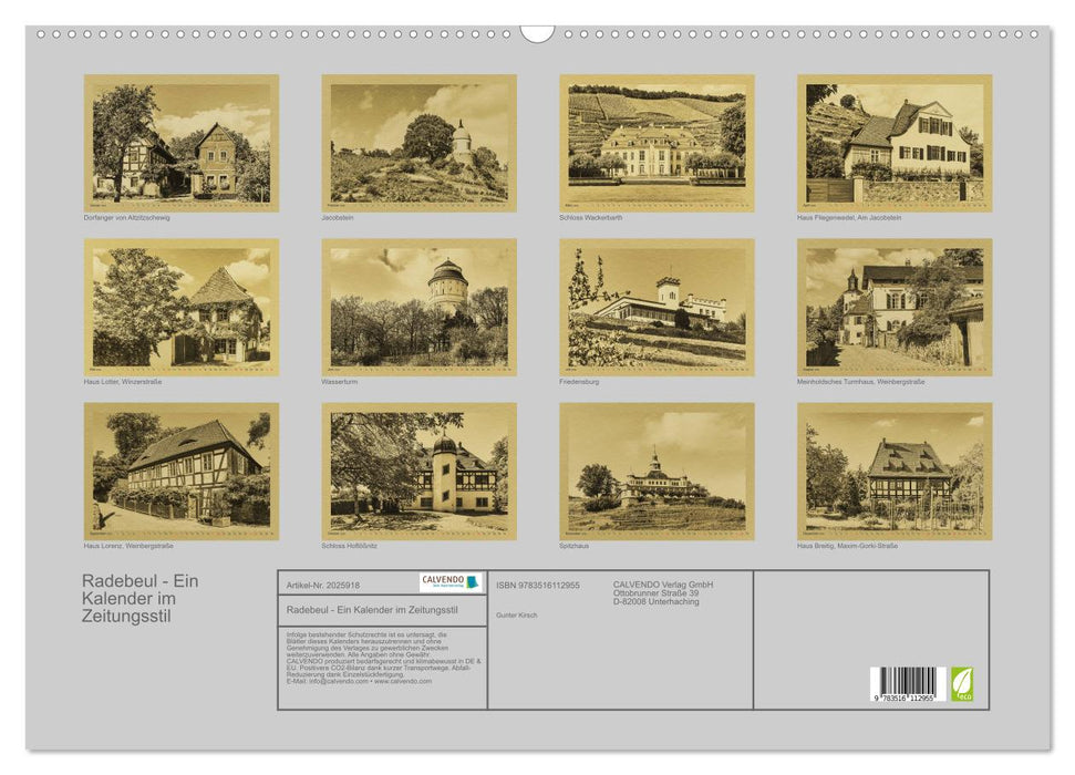 Radebeul - Ein Kalender im Zeitungsstil (CALVENDO Wandkalender 2026)