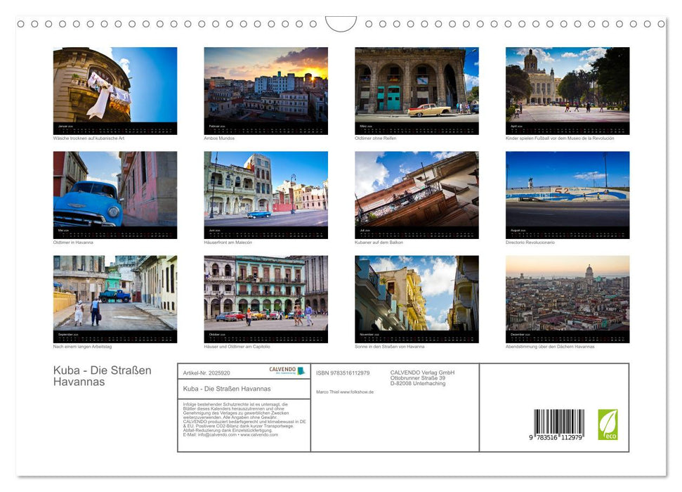 Kuba - Die Straßen Havannas (CALVENDO Wandkalender 2026)