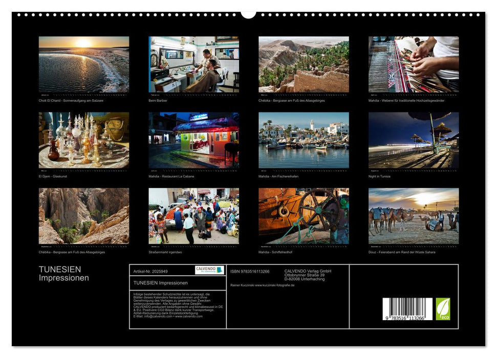 TUNESIEN Impressionen (CALVENDO Premium Wandkalender 2026)