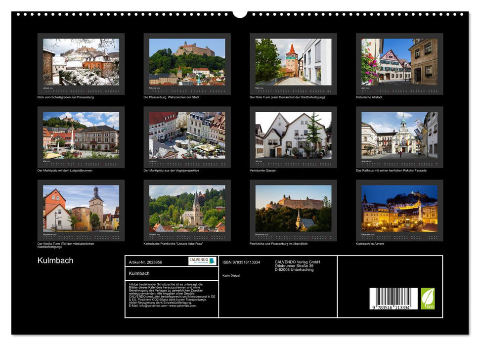Kulmbach (CALVENDO Premium Wandkalender 2026)