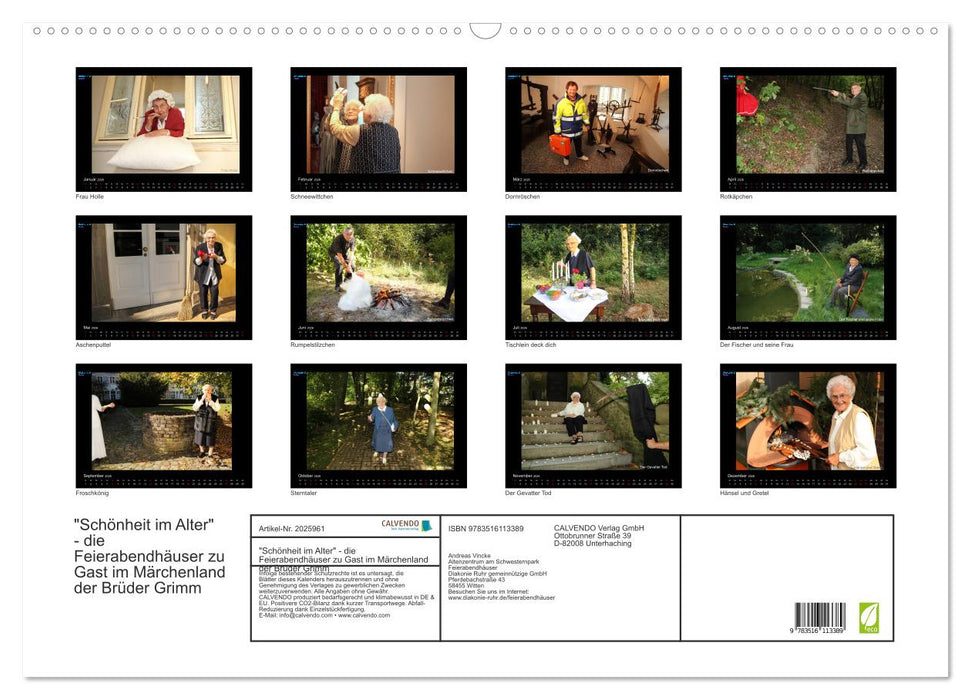 "Schönheit im Alter" - die Feierabendhäuser zu Gast im Märchenland der Brüder Grimm (CALVENDO Wandkalender 2026)