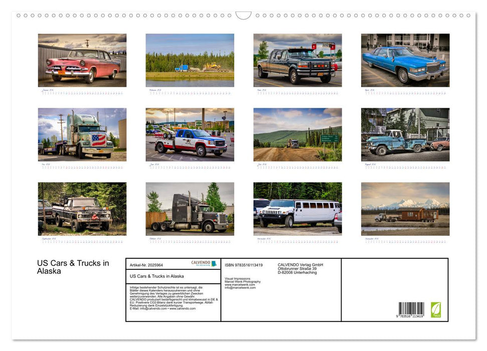 US Cars & Trucks in Alaska (CALVENDO Wandkalender 2026)