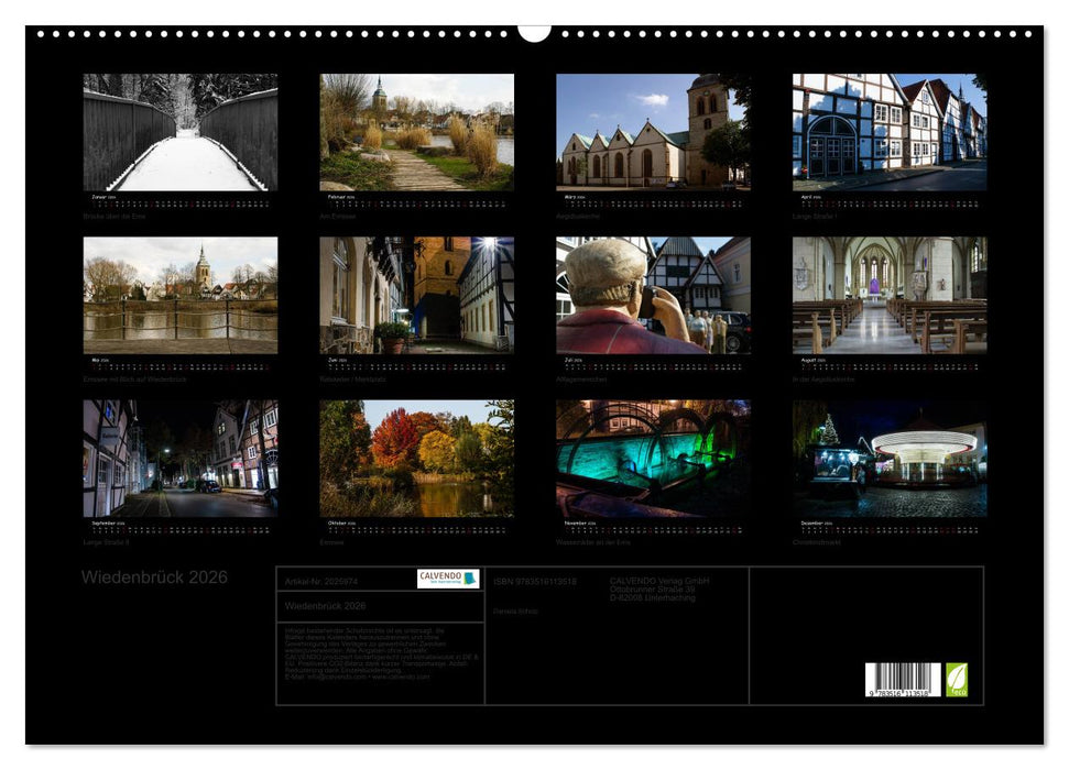 Wiedenbrück 2026 (CALVENDO Wandkalender 2026)
