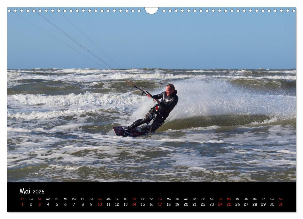 Kitesurfen – Faszination auf dem Wasser (CALVENDO Wandkalender 2026)