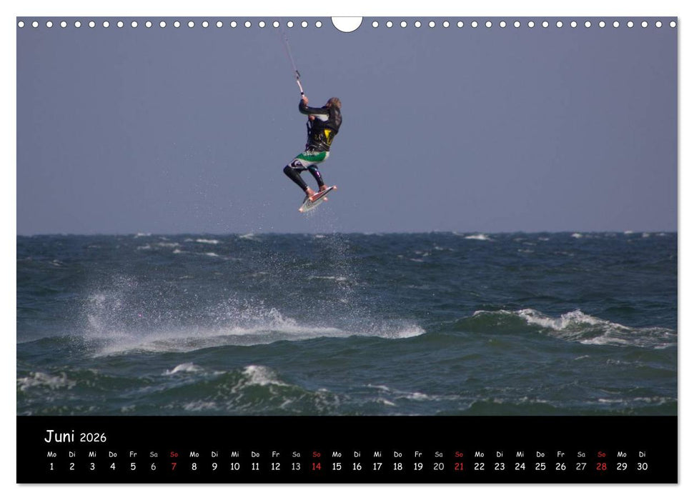 Kitesurfen – Faszination auf dem Wasser (CALVENDO Wandkalender 2026)