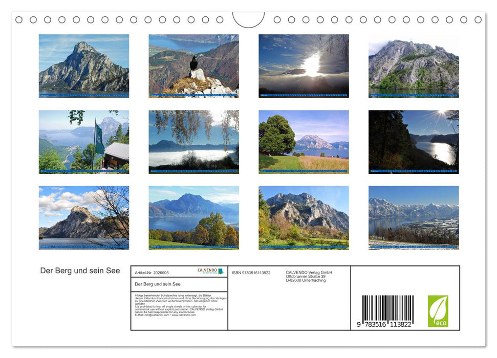 Der Berg und sein See (CALVENDO Wandkalender 2026)