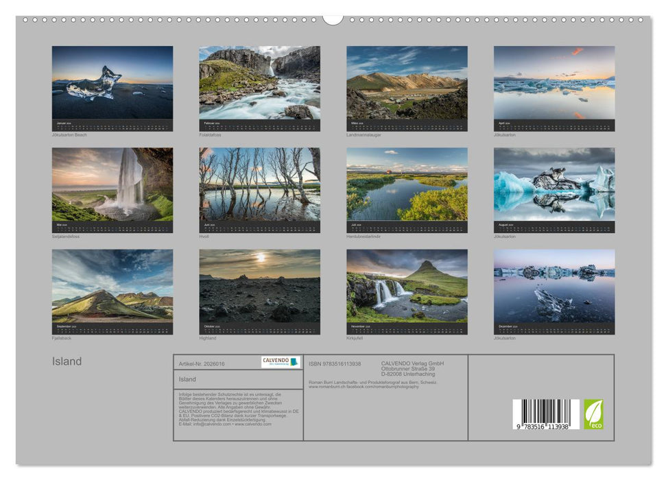 Island (CALVENDO Premium Wandkalender 2026)