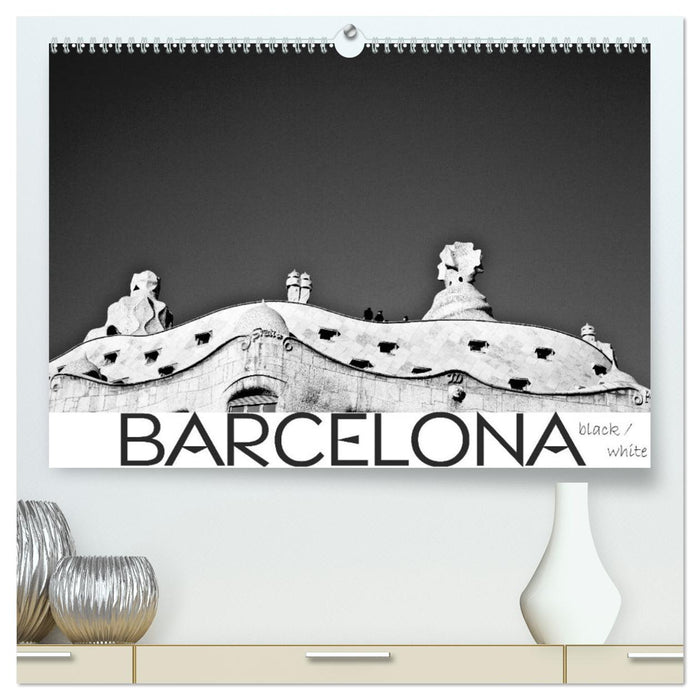 BARCELONA [black/white] (CALVENDO Premium Wandkalender 2026)
