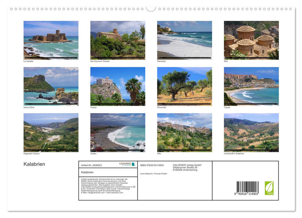 Kalabrien (CALVENDO Premium Wandkalender 2026)