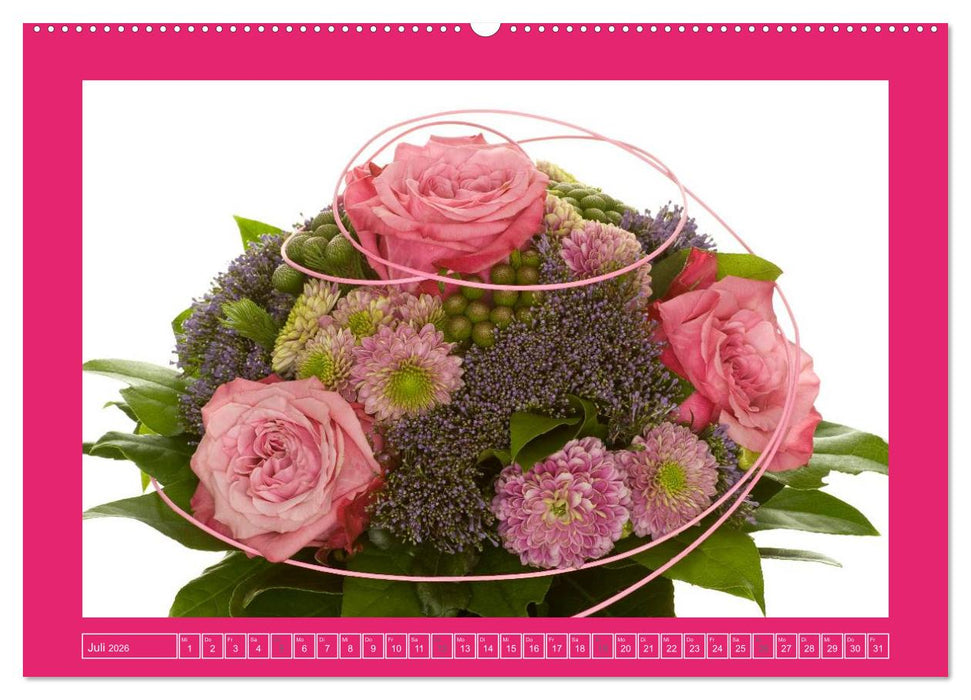 Für jeden Monat ein Dankeschön an Dich! - 12 Blumensträuße (CALVENDO Premium Wandkalender 2026)