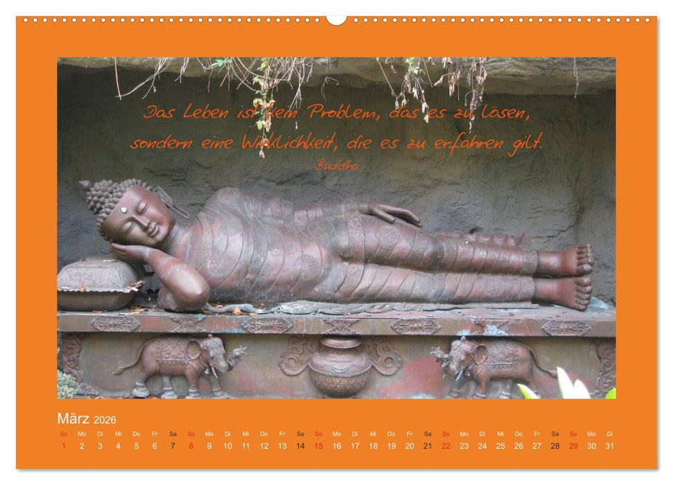 Buddha & Zitate (CALVENDO Premium Wandkalender 2026)
