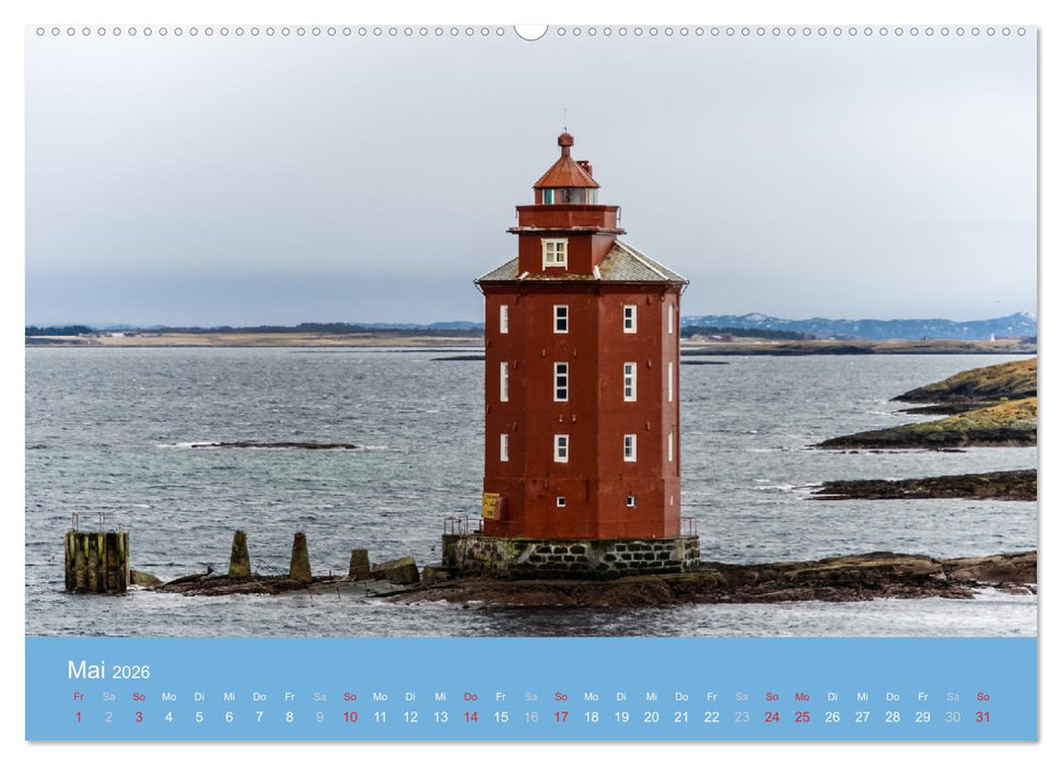 Leuchtfeuer der norwegischen Küste (CALVENDO Premium Wandkalender 2026)