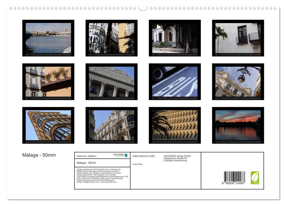 Málaga - 50mm (CALVENDO Premium Wandkalender 2026)