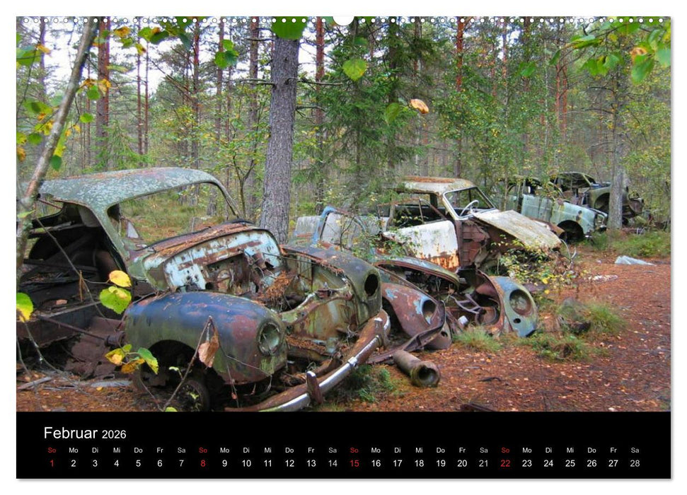 Schrottautos im Kyrkö Mosse (CALVENDO Premium Wandkalender 2026)