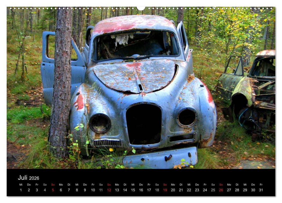 Schrottautos im Kyrkö Mosse (CALVENDO Premium Wandkalender 2026)
