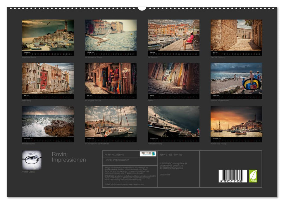 Rovinj Impressionen (CALVENDO Premium Wandkalender 2026)