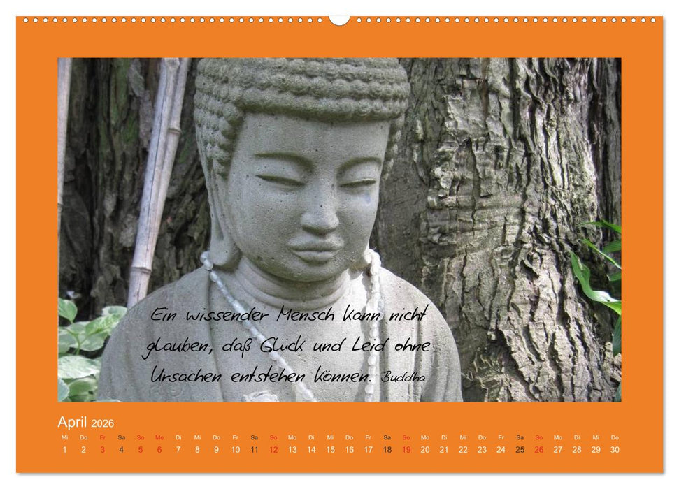 Buddha & Zitate (CALVENDO Wandkalender 2026)
