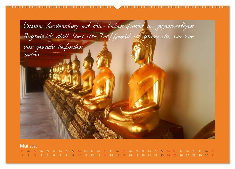 Buddha & Zitate (CALVENDO Wandkalender 2026)