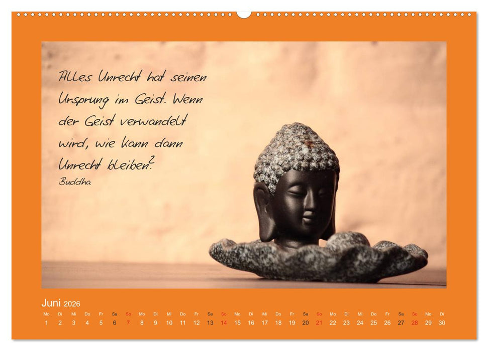 Buddha & Zitate (CALVENDO Wandkalender 2026)