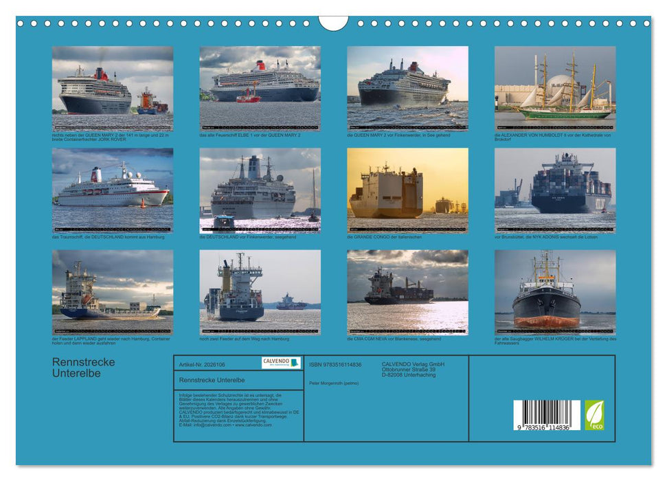 Rennstrecke Unterelbe (CALVENDO Wandkalender 2026)